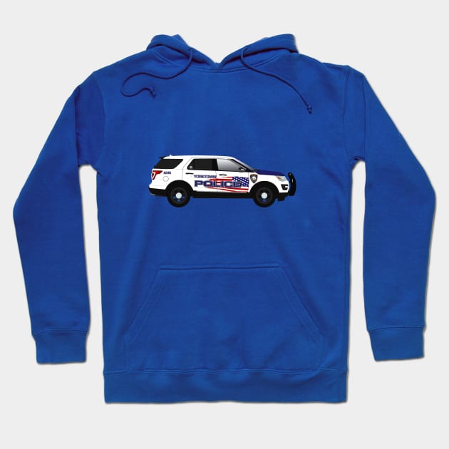 Yorktown NY Police Car Hoodie by BassFishin